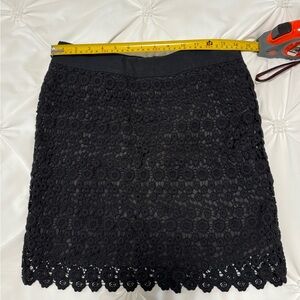 Reiss Black Floral Lace Mini Skirt